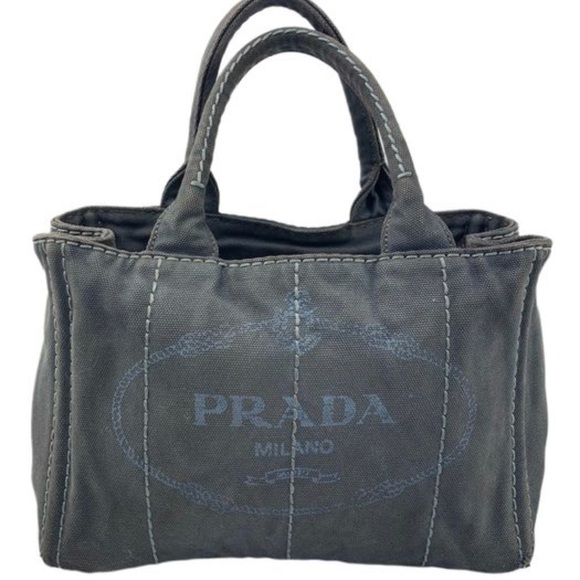 Prada Handbags - Prada Mini Canapa Tote in Grey